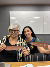 Aunty Kym’s message stick activity