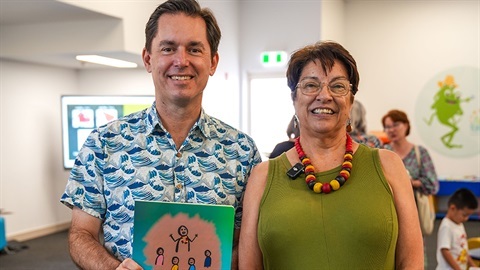 Fraser Coast Mayor George Seymour with Butchulla Elder Aunty Karen Hall